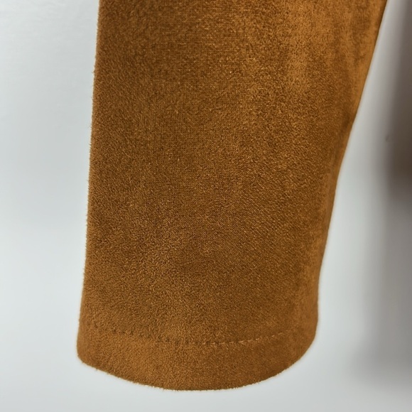 Mariloup Wolfe Retro Boho Faux Suede Button Front Transition Jacket Small Brown - Picture 7 of 12